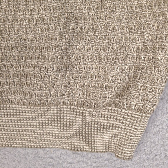 Vintage Bachrach Sweater Mens Large Brown Beige Cosby Style V-Neck Made In Italy - Picture 7 of 14